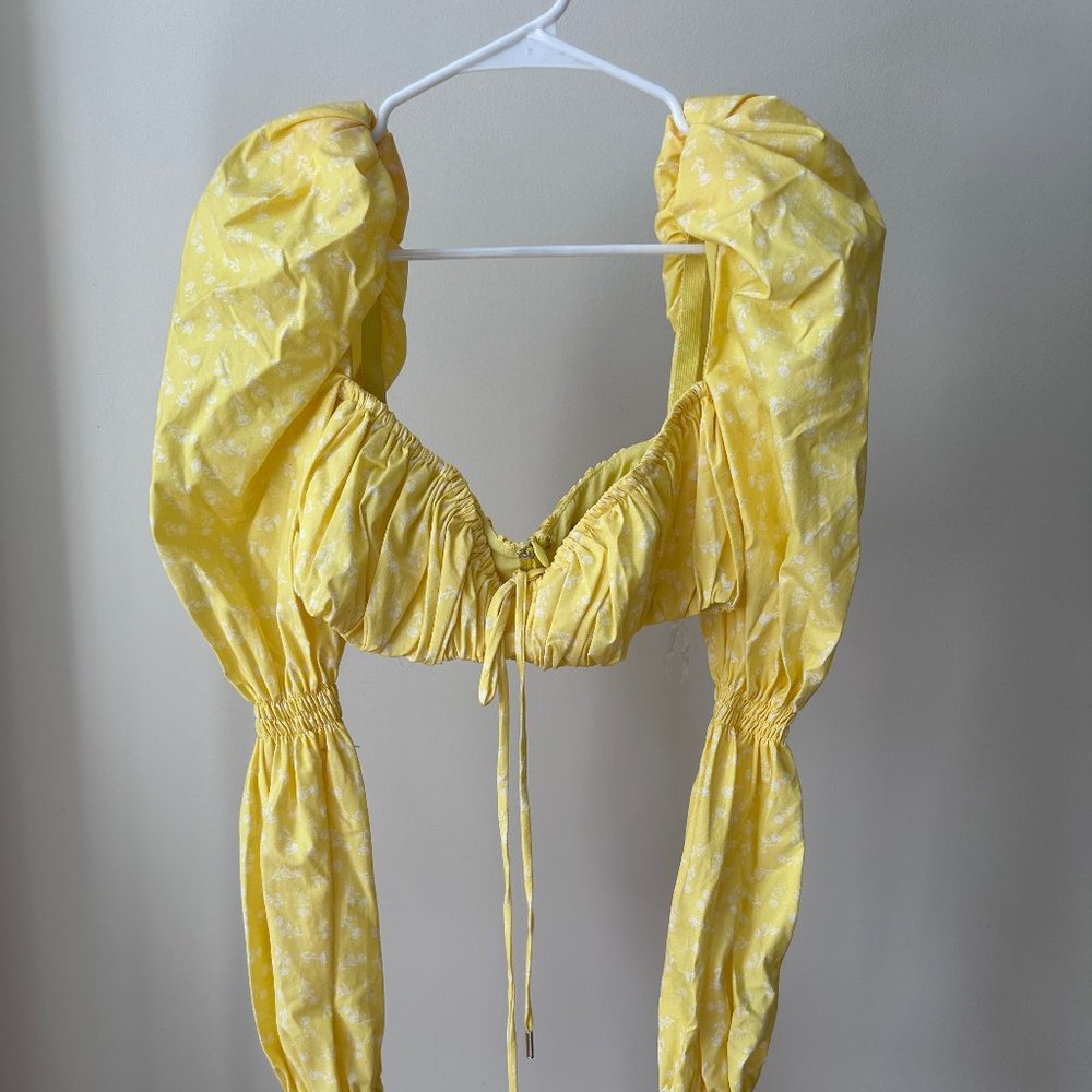 House of CB Puff Sleeve Bra Top